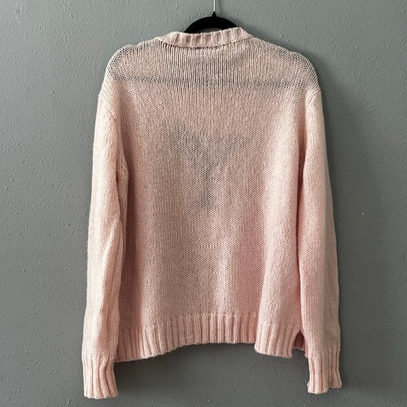 Wooden Ships Martini Crewneck Caprice Pink Sweater Women's S/M Mohair Wool - Picture 2 of 4